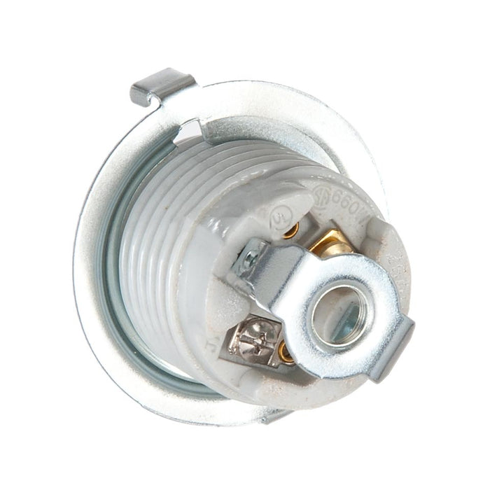 E-26 Keyless Threaded Glazed Porcelain Socket w/1/8 IP Hickey (47777)