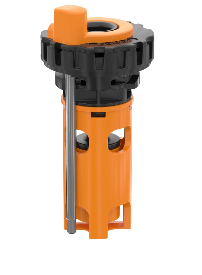 Eagle Eye orange and black liquid level indicator for industrial valve monitoring
