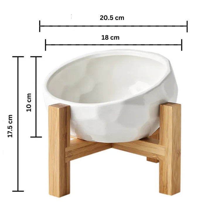 Elevated Cat Bowl with Stand – Ergonomic Raised Feeding Bowl for Cats & Kittens