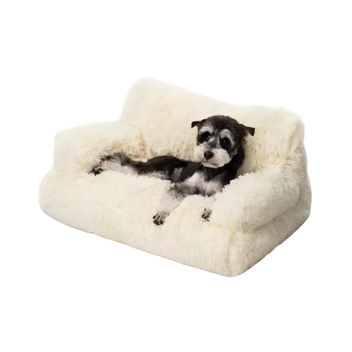 Elevated Pet Sofa Bed | Washable Plush Bed for Small Dogs & Cats