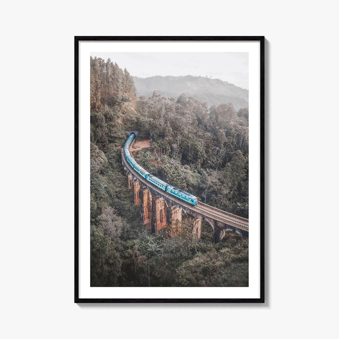 Ella Sri Lanka Fine Art Photo Print, Nine Arch Bridge, Demodara Train Poster