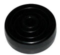 Black plastic entry wheel for battery rack or industrial equipment