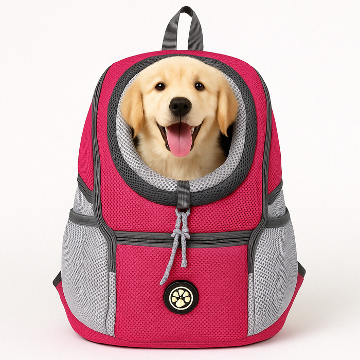 Ergonomic Dog Backpack | Breathable Pet Carrier with Waist Strap for Travel & Hiking