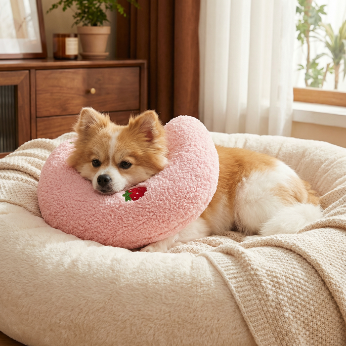 Ergonomic Dog Neck Support Pillow for Restful Sleep – Soft Plush Design