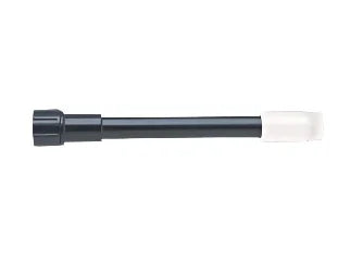 Black battery watering extension tube with white nozzle for power equipment