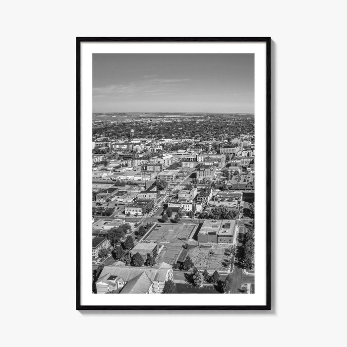 Fargo Black and White Fine Art Photo Print, North Dakota Poster
