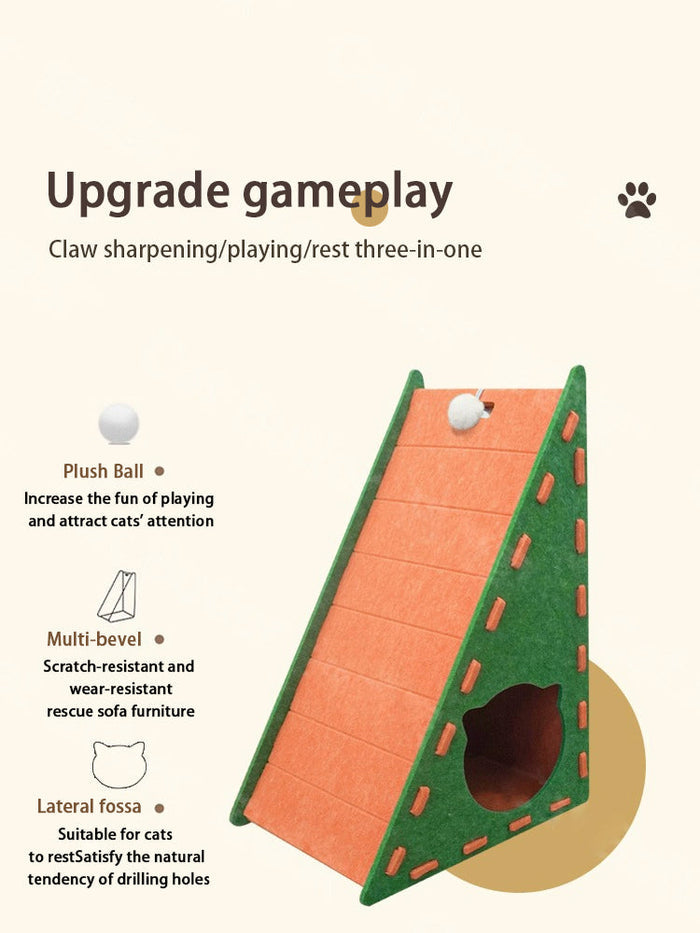 Felt Climb Scratcher | Vertical Cat Tower – No-Mess Claw Care