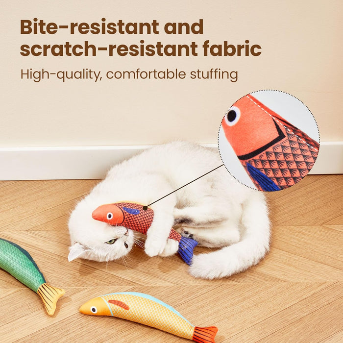 Fish Kicker Toy – 3-Pack Interactive Catnip Kick Toys | CatSniff