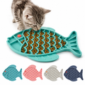 Fish Shape Slow Feeder Cat Bowl | Interactive Silicone Puzzle Feeder