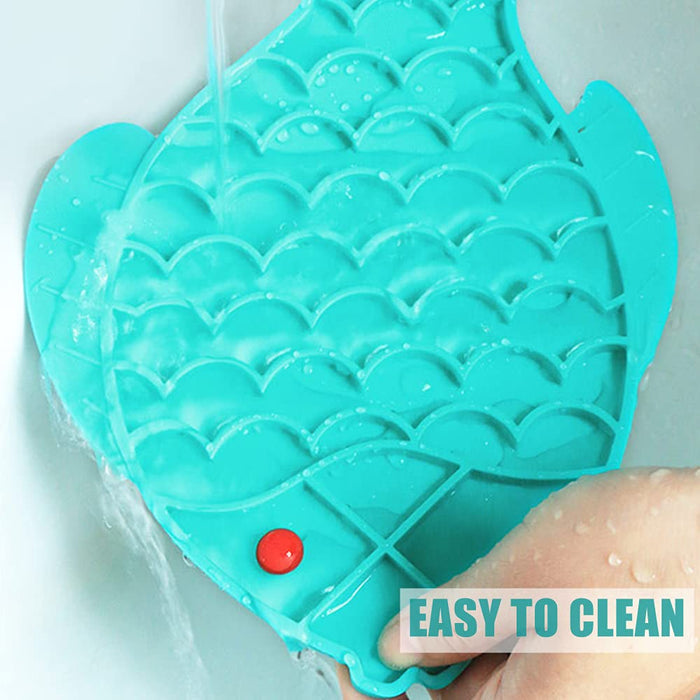 Fish Shape Slow Feeder Cat Bowl | Interactive Silicone Puzzle Feeder