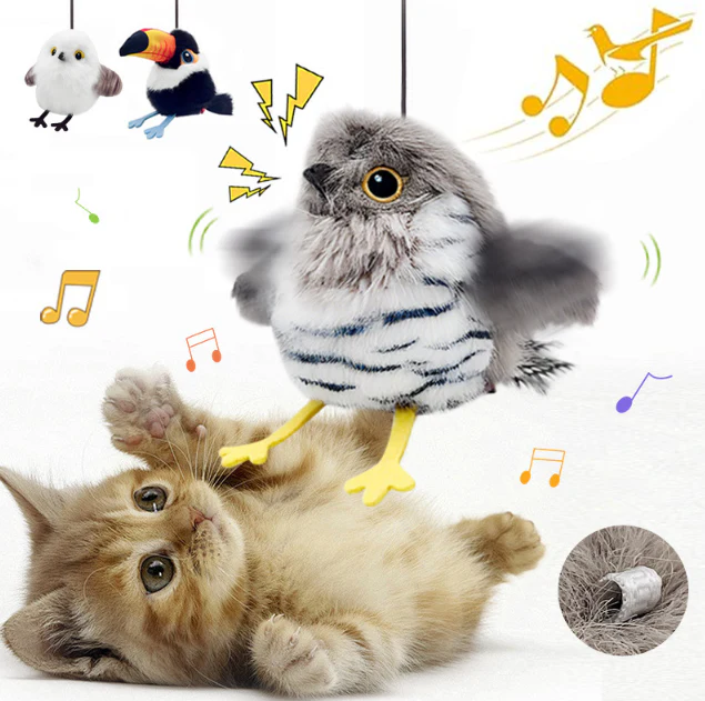 Flappy Bird Cat Toy | Interactive Pet Toy – Realistic Sound & Hunting Play
