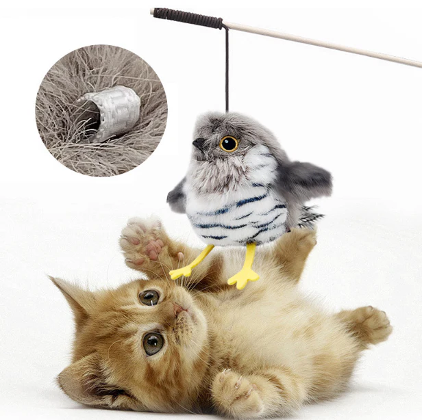 Flappy Bird Cat Toy | Interactive Pet Toy – Realistic Sound & Hunting Play