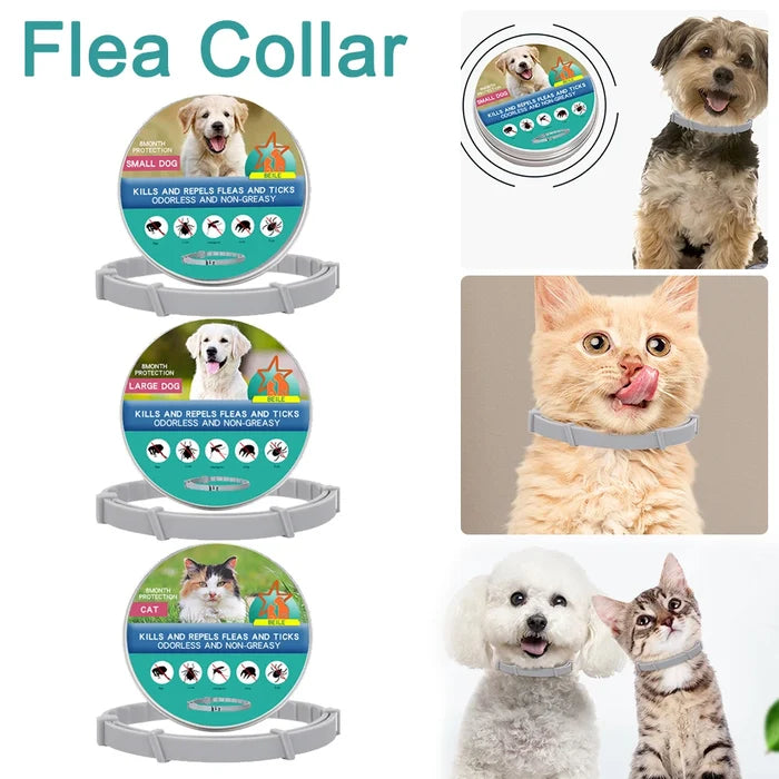 Flea & Tick Collar for Dogs & Cats – Adjustable Natural Protection Collar