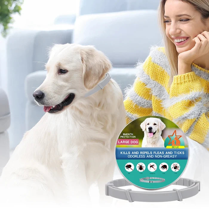 Flea & Tick Collar for Dogs & Cats – Adjustable Natural Protection Collar