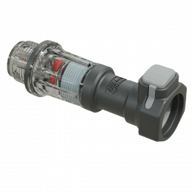 3/4 inch NPT flow indicator with female coupler, clear body, industrial power part