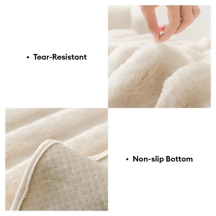 Fluffy Comfort Plush Furniture Protection Decorative Couch Cover