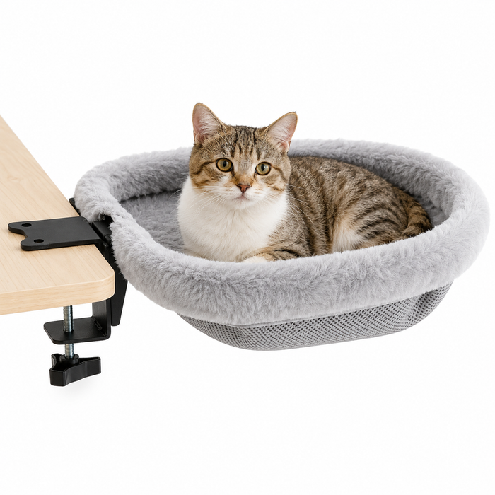 Foldable Cat Desk Hammock Bed – Space-Saving Hanging Cat Perch