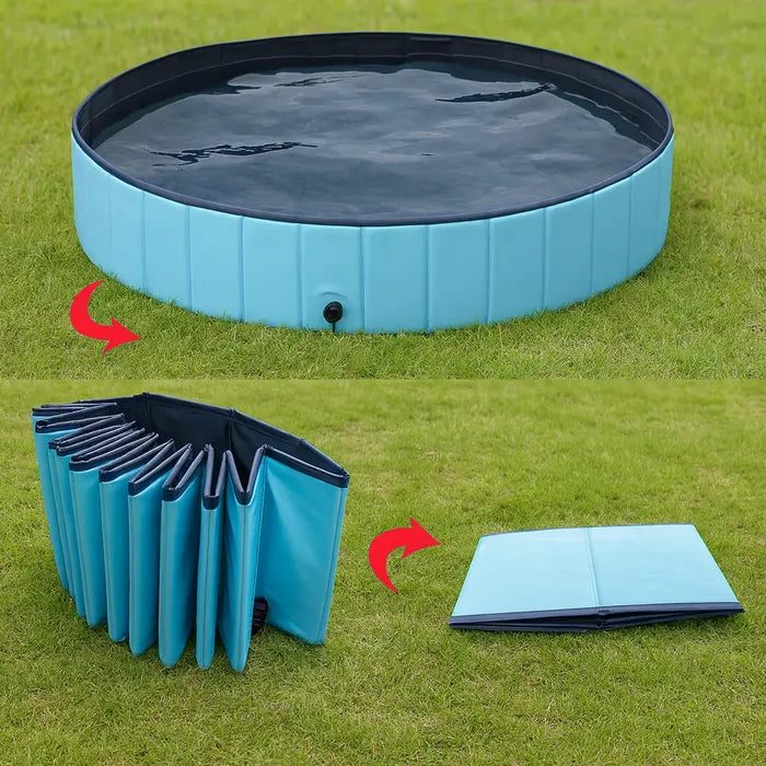 Foldable Dog Swimming Pool – PVC Pet Pool & Dog Bath Tub for Summer