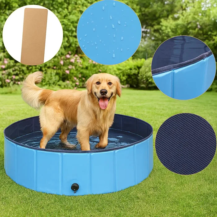 Foldable Dog Swimming Pool – PVC Pet Pool & Dog Bath Tub for Summer