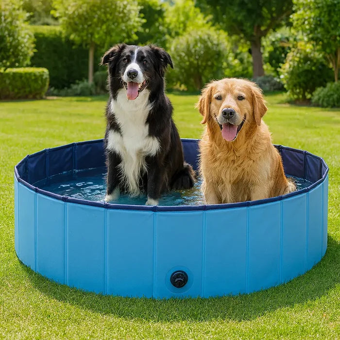 Foldable Dog Swimming Pool – PVC Pet Pool & Dog Bath Tub for Summer