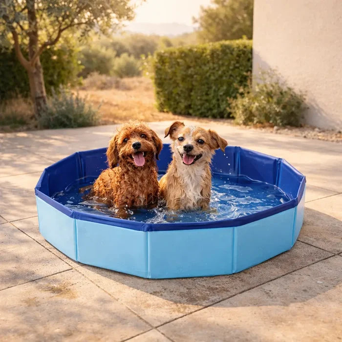 Foldable Dog Swimming Pool – PVC Pet Pool & Dog Bath Tub for Summer