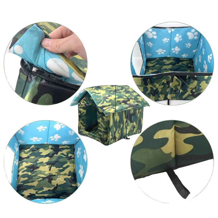 Foldable Outdoor Cat House | Waterproof Shelter for Cats & Small Dogs