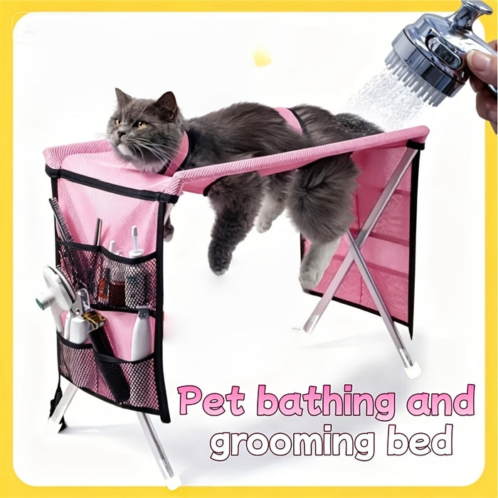 Foldable Pet Grooming Table with Hammock for Dogs & Cats Home Care