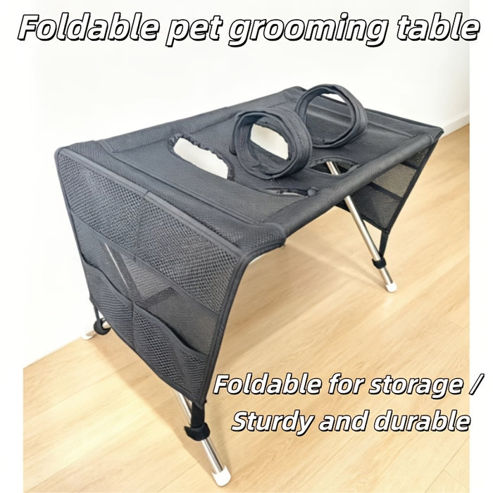 Foldable Pet Grooming Table with Hammock for Dogs & Cats Home Care