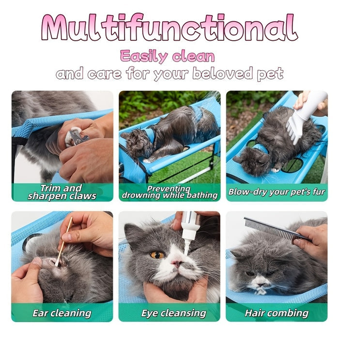 Foldable Pet Grooming Table with Hammock for Dogs & Cats Home Care