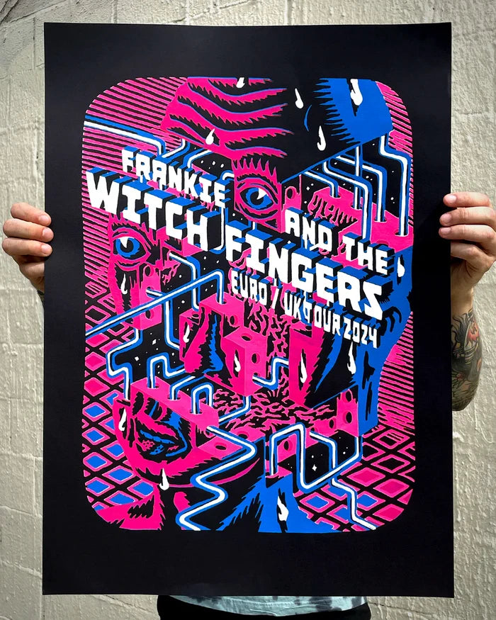 Frankie And The Witch Fingers - 2024 Euro Tour Poster (Mathieu Desjardins)