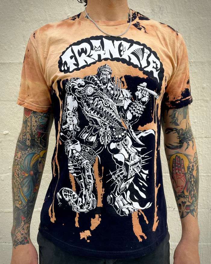 Frankie And The Witch Fingers - Double Warrior Bleach Drip T-Shirt