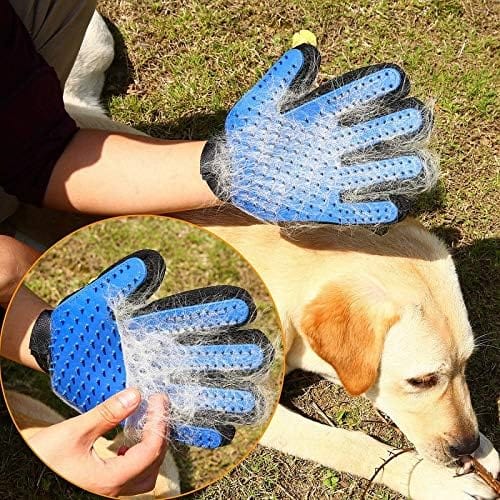 FurEase Pet Grooming Gloves for Dogs & Cats – Silicone Deshedding Brush Gloves
