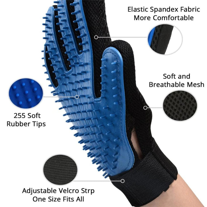 FurEase Pet Grooming Gloves for Dogs & Cats – Silicone Deshedding Brush Gloves