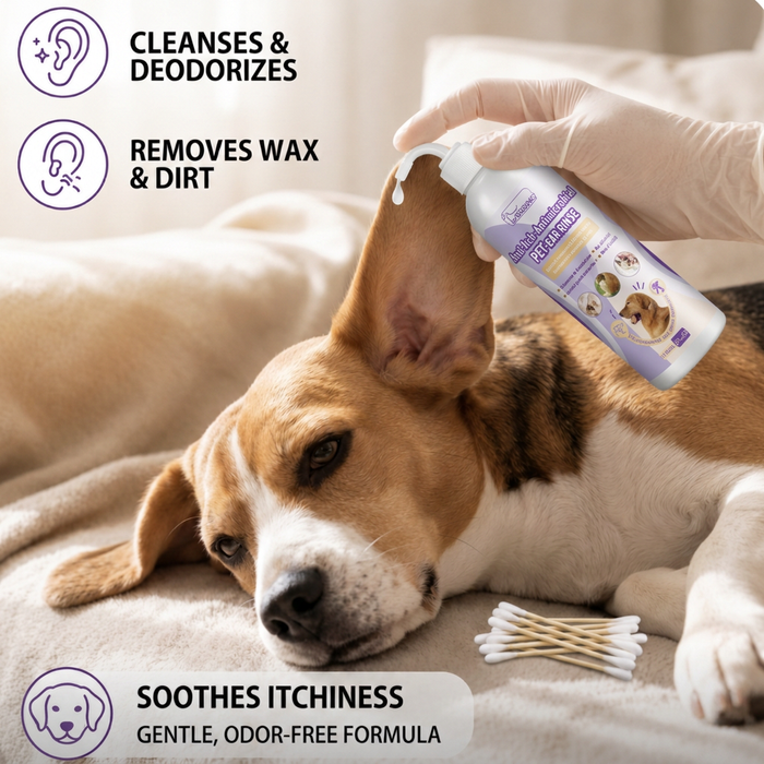 Gentle Ear Cleaner for Dogs & Cats | Odor-Free Pet Ear Care
