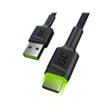 Green Cell Ray Fast USB C Cable with LED Light 1 2m 19102019 01 p