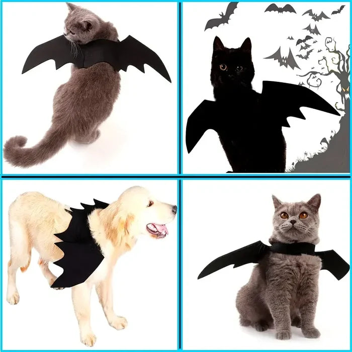 Halloween Bat Wings Costume for Dogs & Cats | Felt Pet Outfit