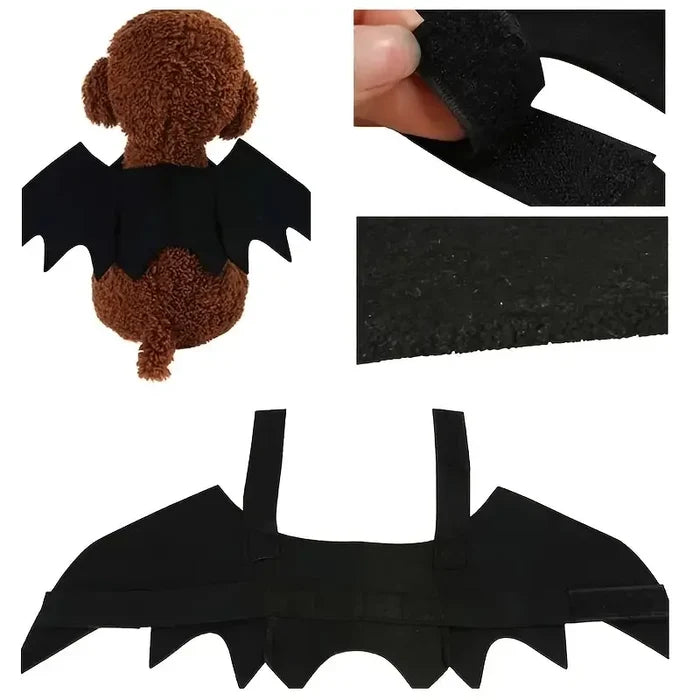Halloween Bat Wings Costume for Dogs & Cats | Felt Pet Outfit