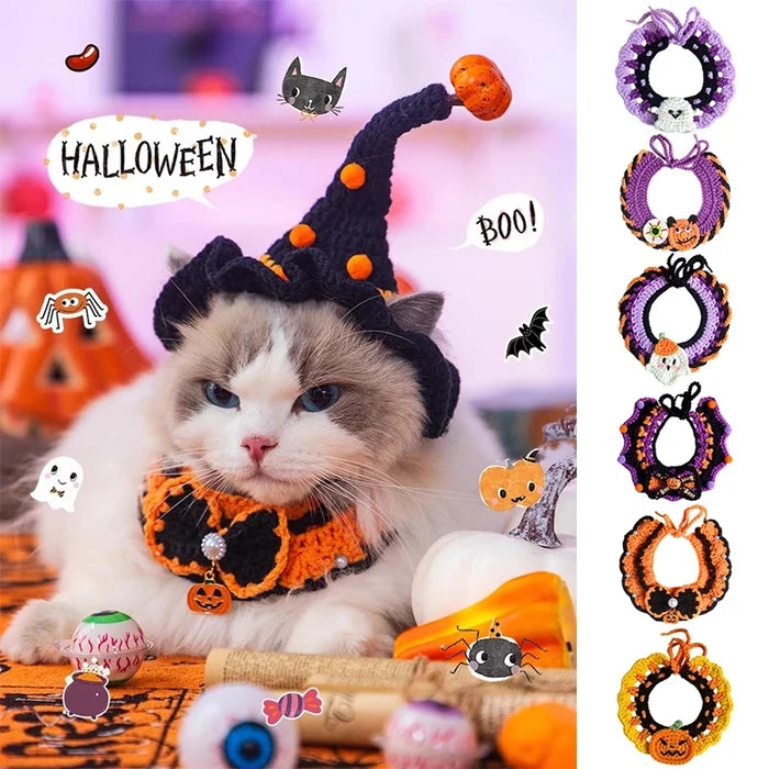Halloween Cat Collar for Cats & Kittens | Spooky Costume Neckwear