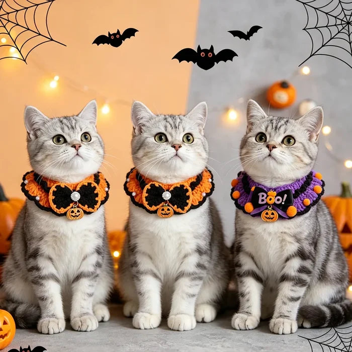 Halloween Cat Collar for Cats & Kittens | Spooky Costume Neckwear