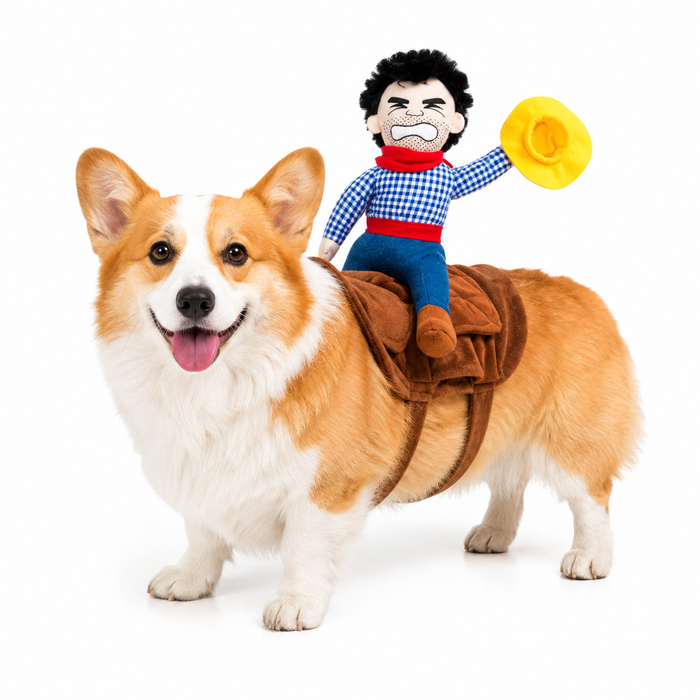 Halloween Cowboy Dog Costume | Funny Western Outfit for Small & Large Dogs