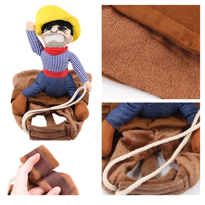 Halloween Cowboy Dog Costume | Funny Western Outfit for Small & Large Dogs