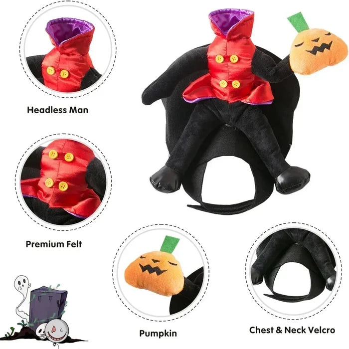Halloween Horse Riding Dog Costume | Plush Outfit for Small to Large Dogs