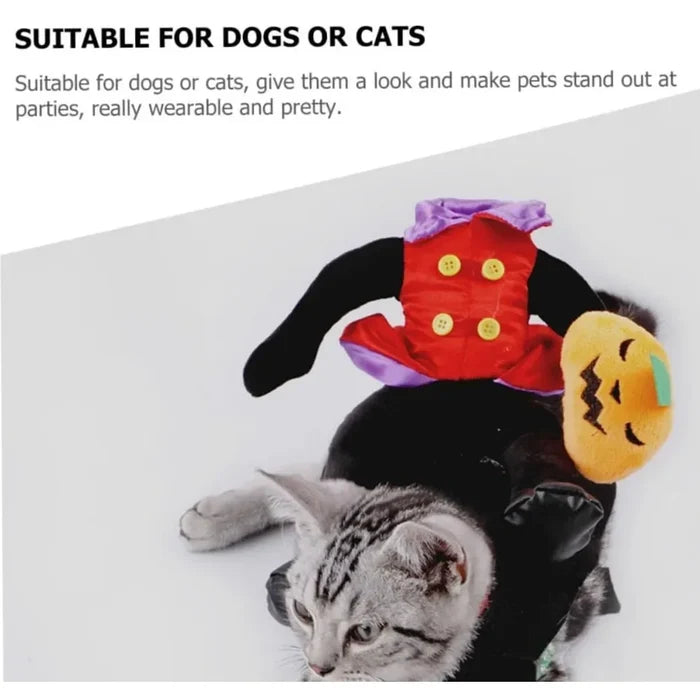 Halloween Horse Riding Dog Costume | Plush Outfit for Small to Large Dogs
