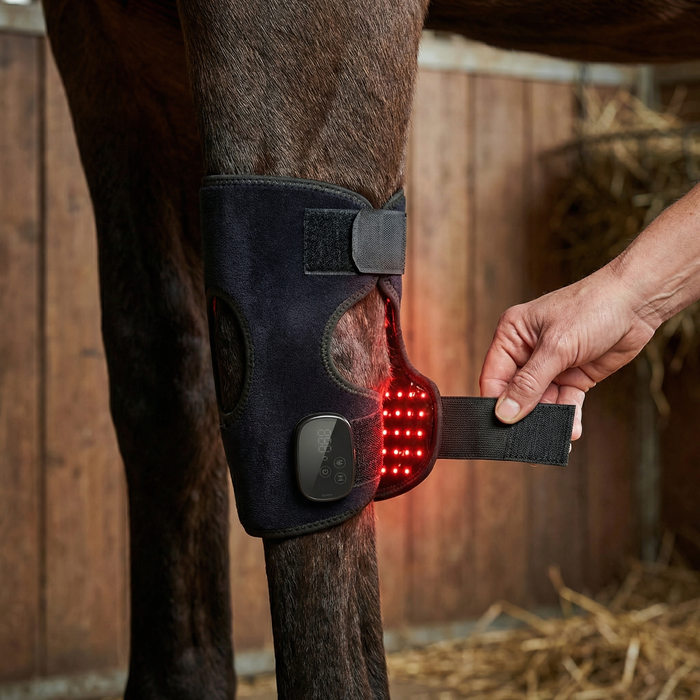 HaloHocks | LED Red Light Therapy Hock Support Wrap for Horses