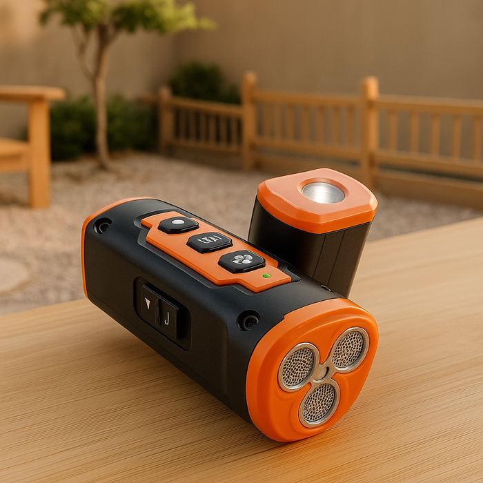 Handheld Anti-Bark Device | Safe Ultrasonic Dog Trainer with Flashlight & Rechargeable Battery