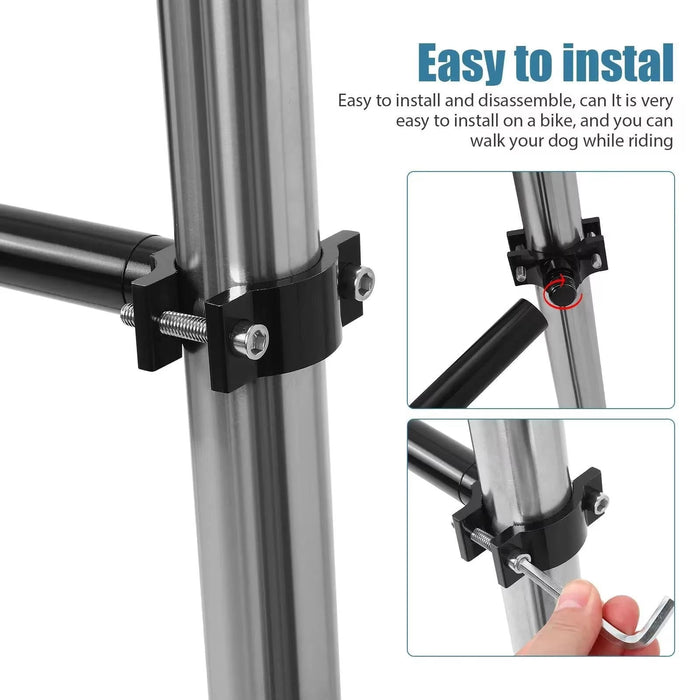 Hands-Free Bike Dog Tow Leash | Secure Bicycle Running Attachment for Dogs