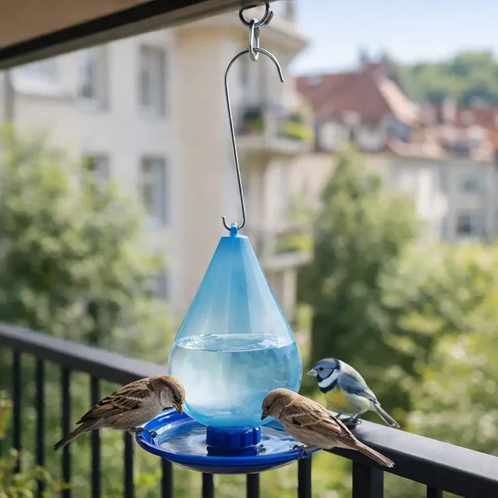 Hanging Bird Bath for Garden & Balcony – Water Drop Bird Bath Feeder