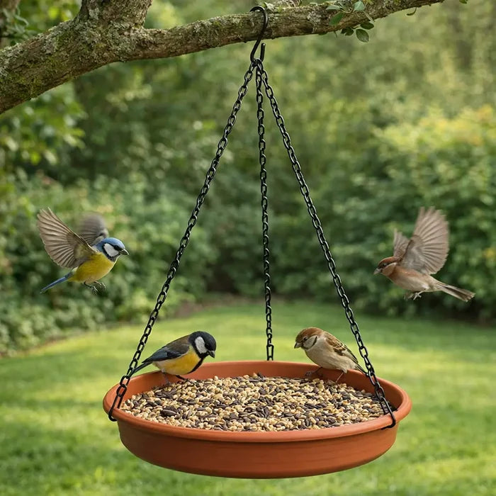 Hanging Bird Feeding Station – Bird Feeder Tray & Bird Bath for Garden