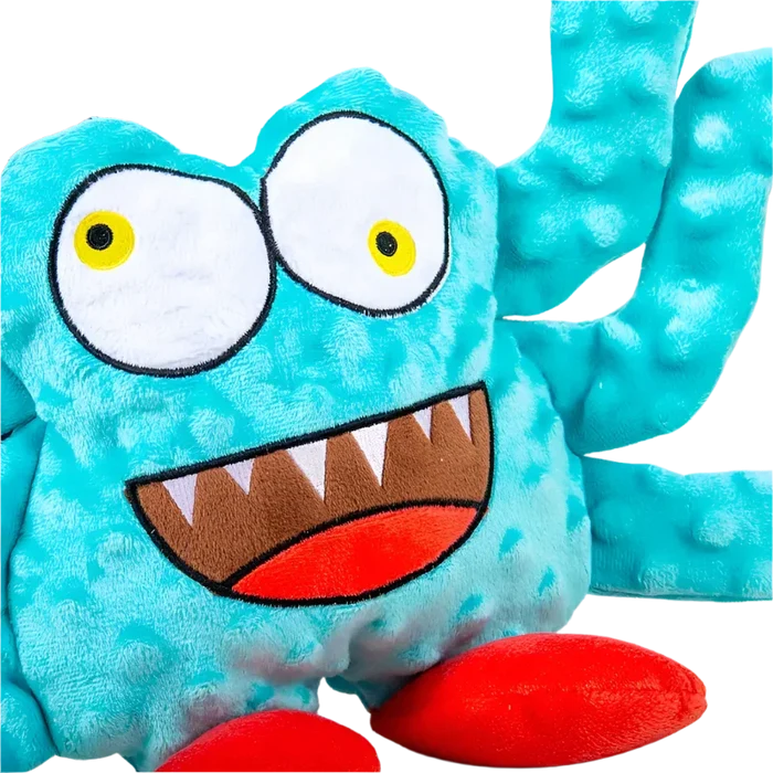 Happy Monster Toy | Plush Dog Toy – Squeaky Crinkle Fun