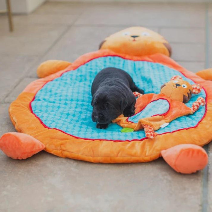 Happy Pet Little Rascals Cheeky Tiger Playmat | Puppy Comforter Toy